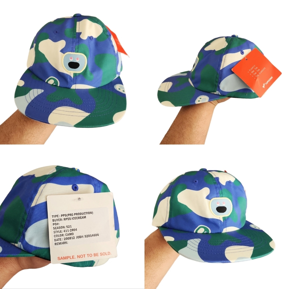 Rare Ice Cream Melting Polo Camo multicolor adjustable hat Sample New with Tags